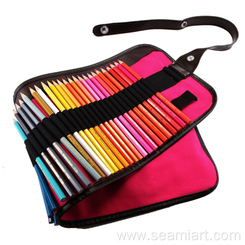 48 canvas colored pencil wrap roll up case